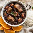 feijoada with ribs and farofa
