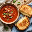 classic tomato soup with grilled cheese